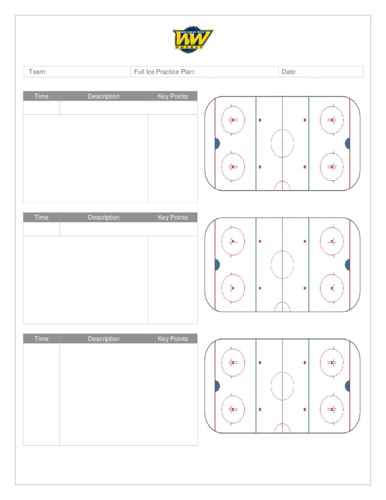 Whitemud West Full Ice Practice Plan Template