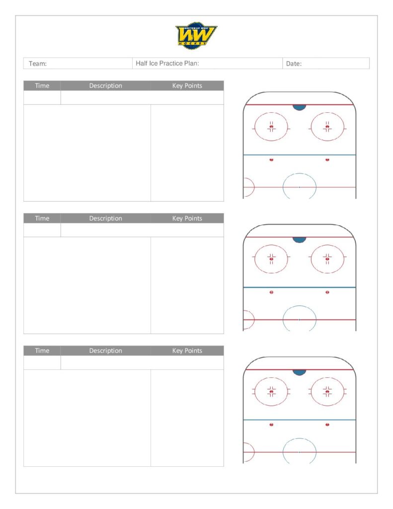 Practice Plan Hockey Template