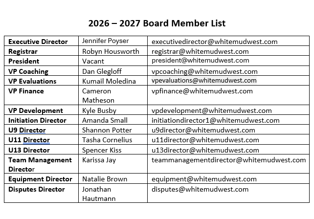 2026-2027 board members